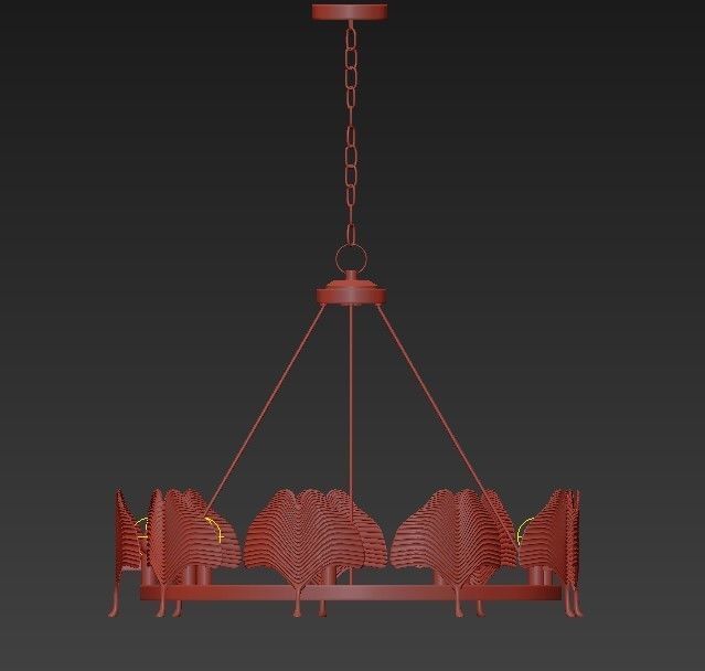 CURREY AND COMPANY GIN KYO CHANDELIER 3D model_1