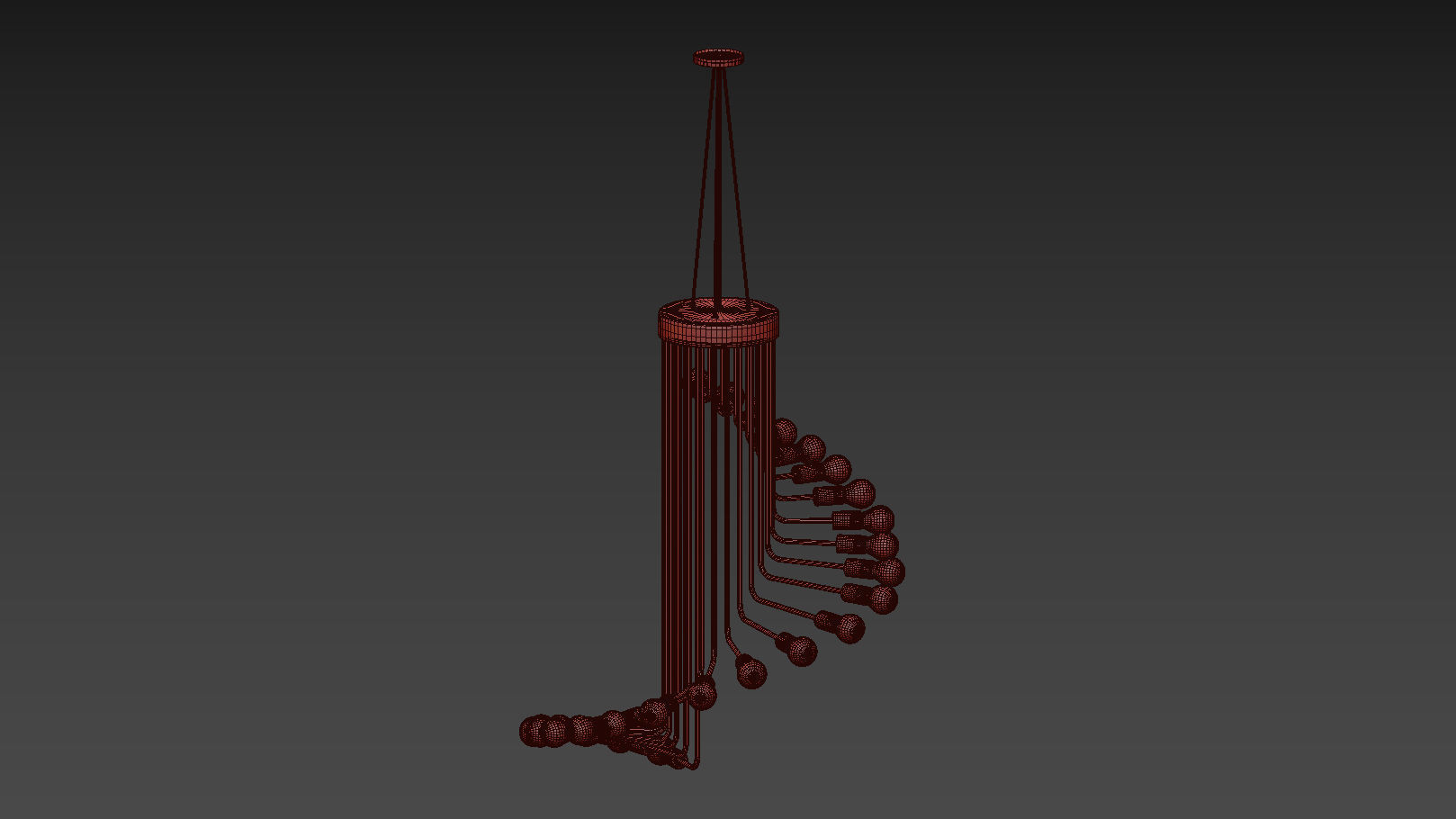 AVA - Modern Nordic Spiral Chandelier 3D model_5