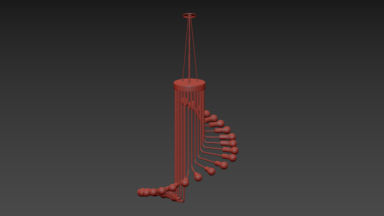 AVA - Modern Nordic Spiral Chandelier 3D model_6