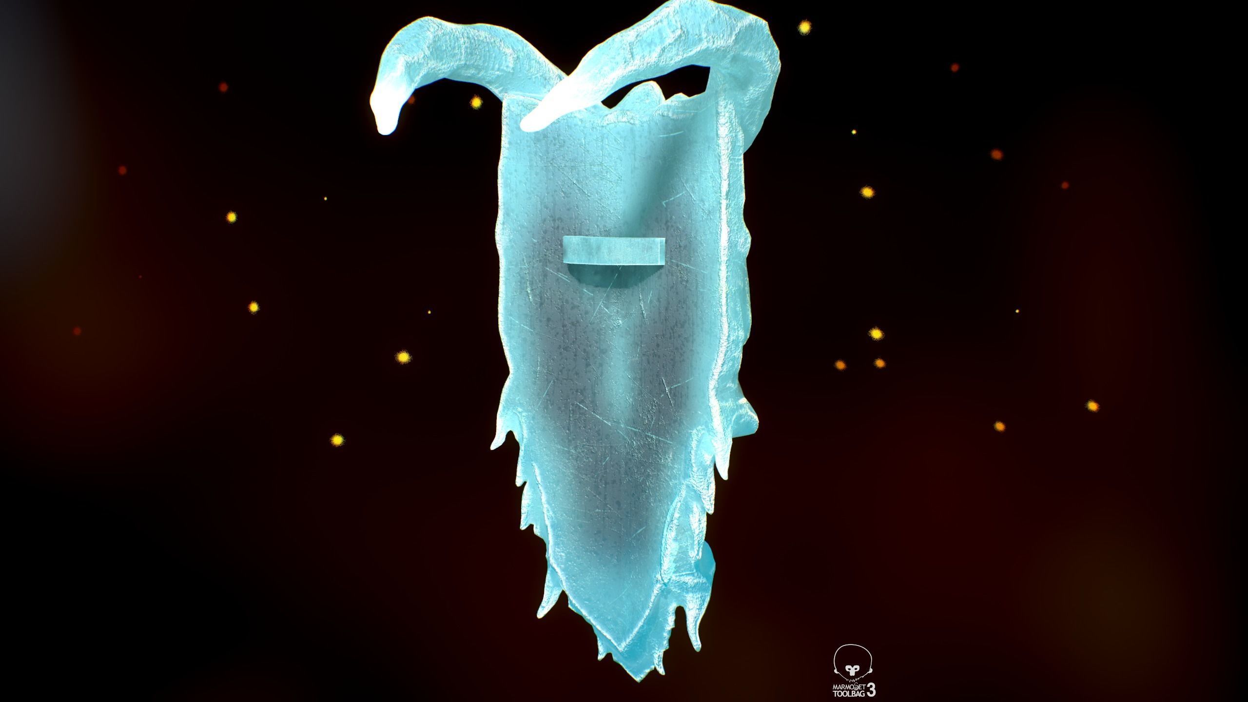 Shield Low-poly 3D model_6