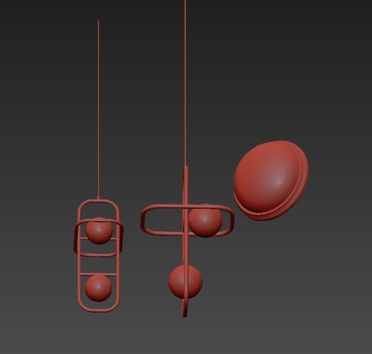 GOLD Hanging 3D model_2