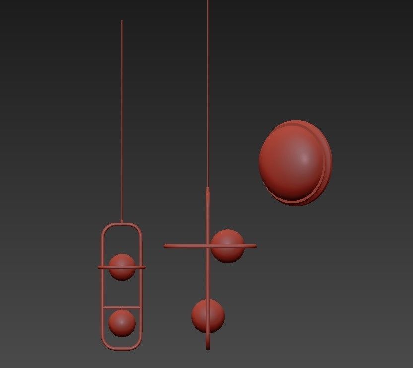 GOLD Hanging 3D model_1