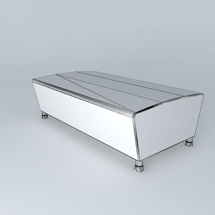 Soft bench  Free 3D model_4