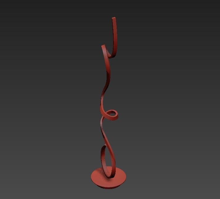 Led Floor Lamp 3D model_2