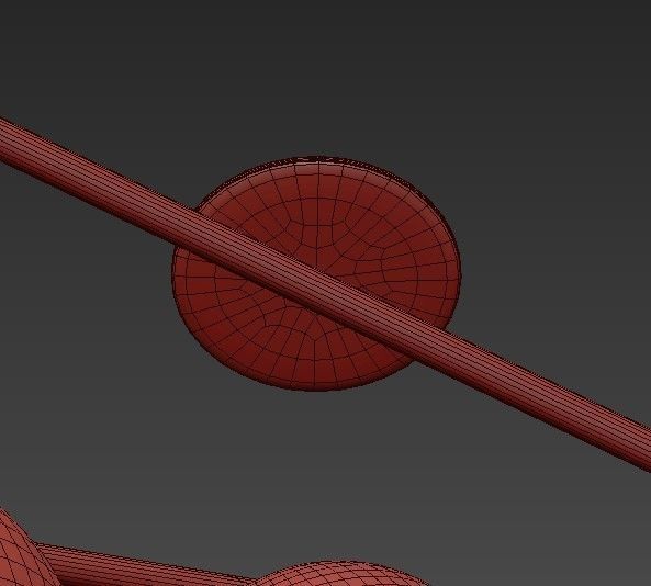 Atelier triangle with balls hanging from it 3D model_4