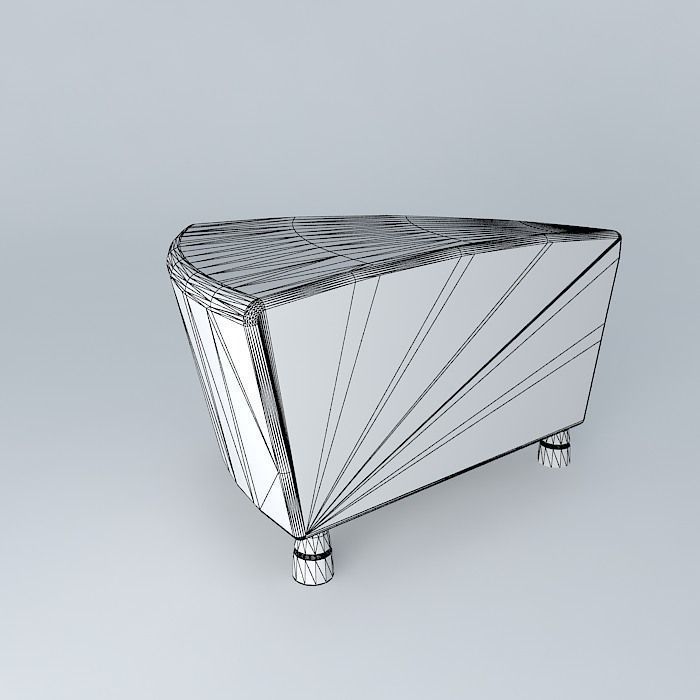 Soft bench  Free 3D model_3