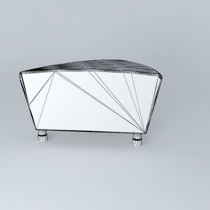Soft bench  Free 3D model_4