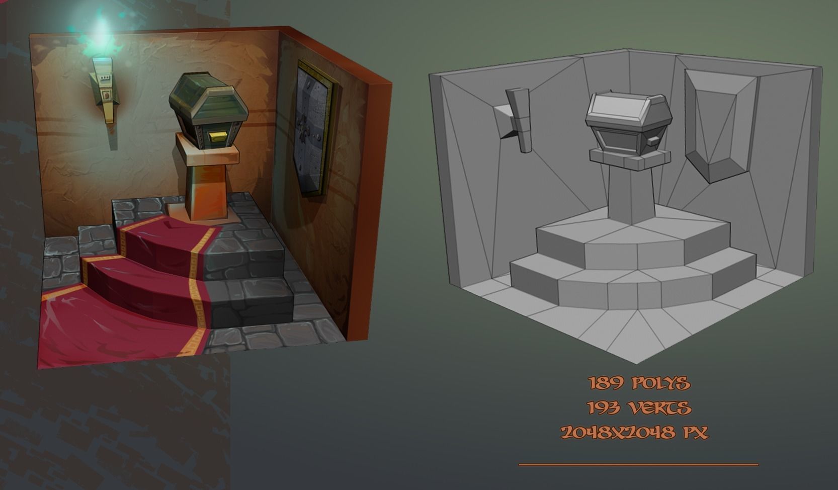 The Treasure Room Low-poly 3D model_2