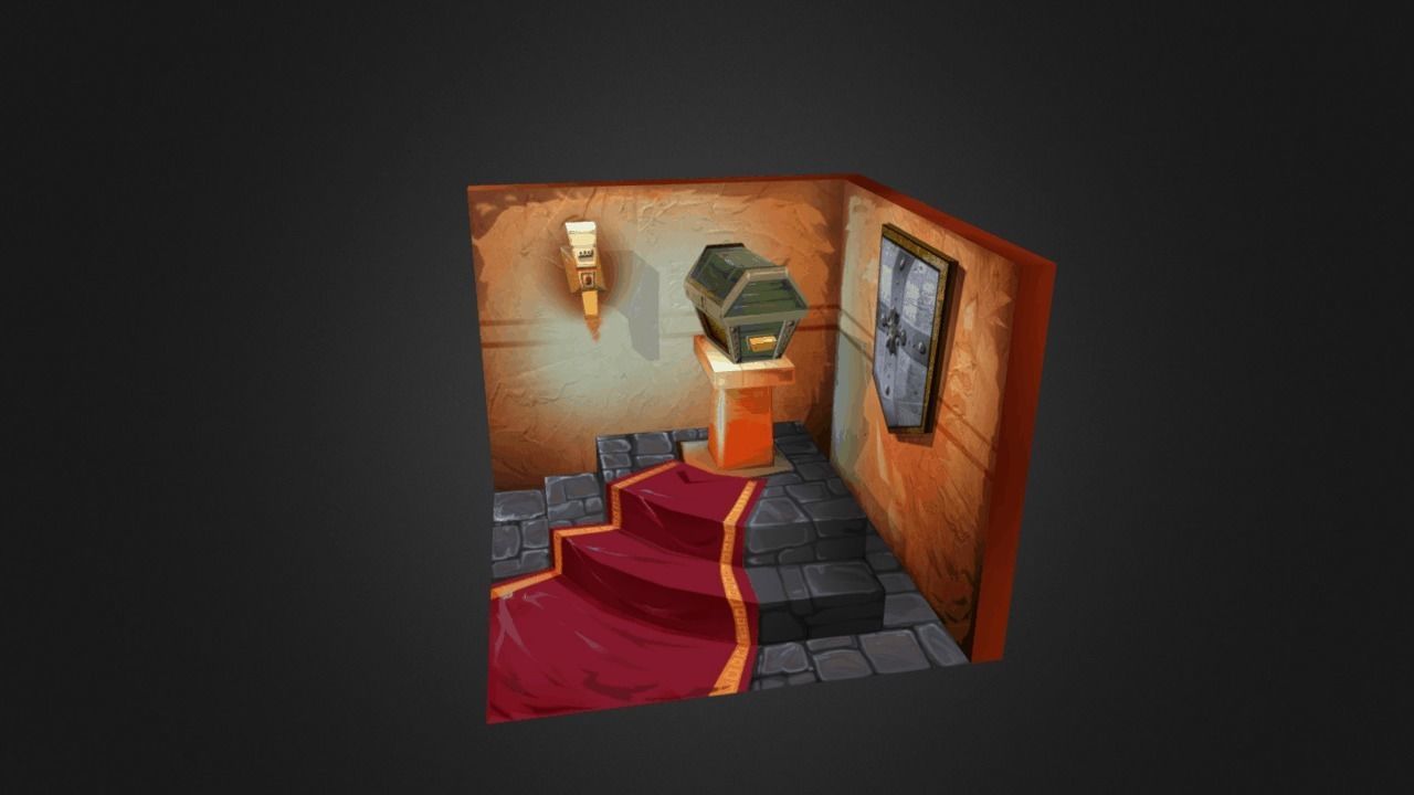 The Treasure Room Low-poly 3D model_4