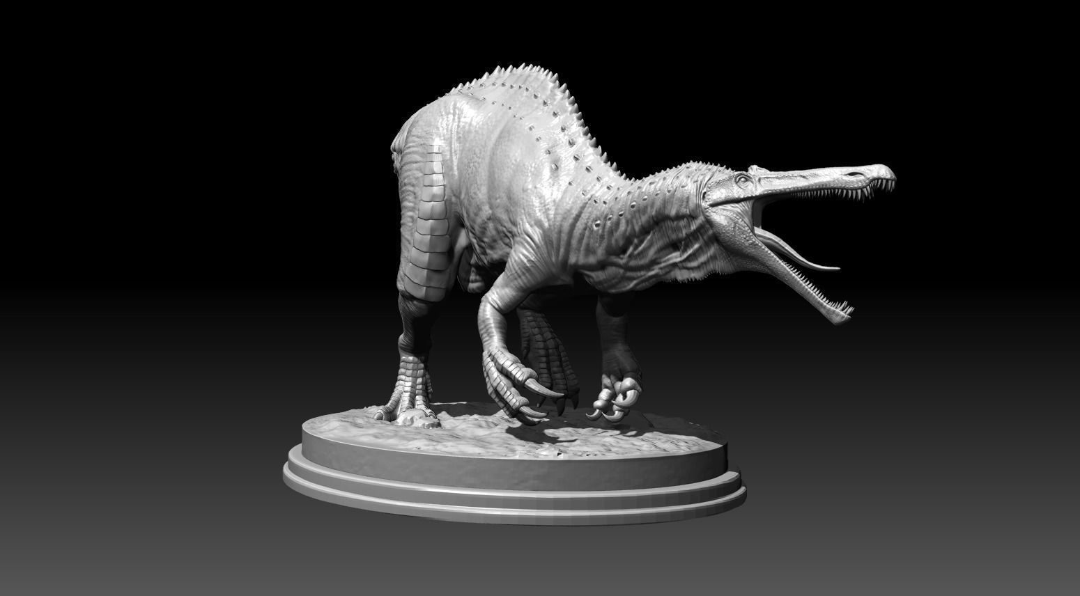 Suchomimus Statue 3D print model_6