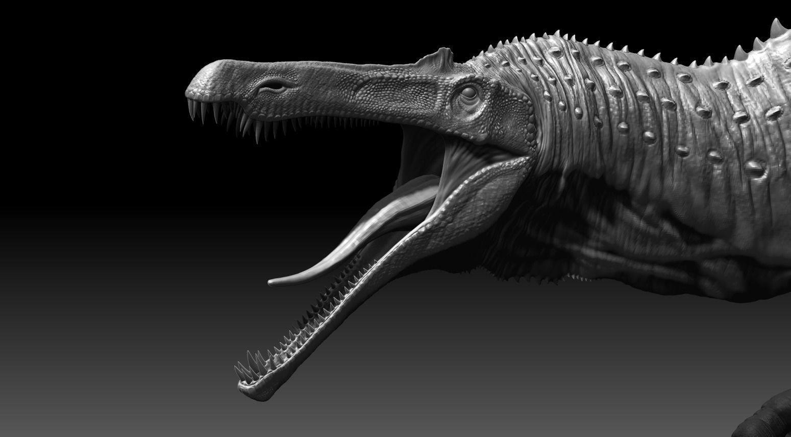 Suchomimus Statue 3D print model_4