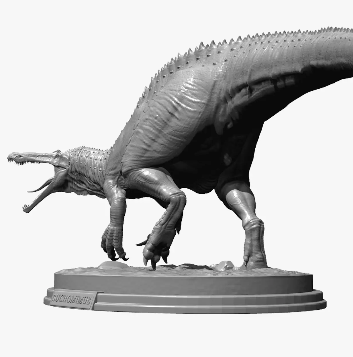 Suchomimus Statue 3D print model_0
