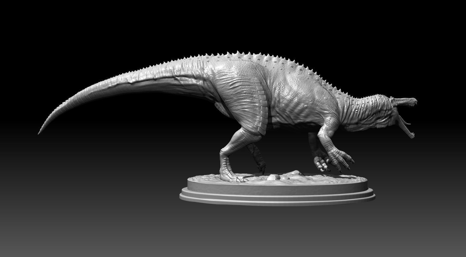 Suchomimus Statue 3D print model_5