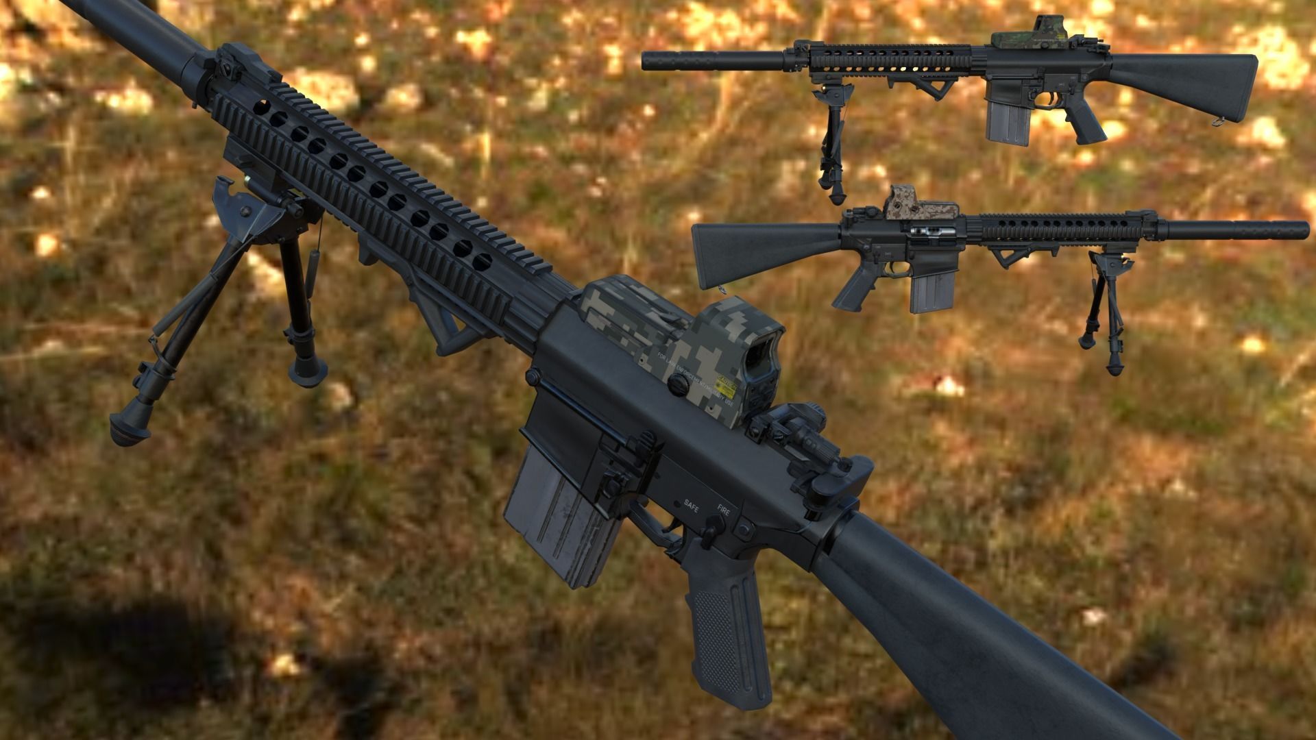 Sight and Scope Package Low-poly 3D model_55