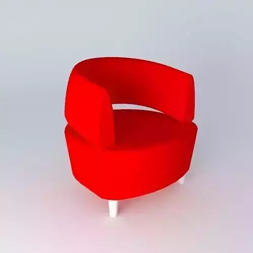 Modern red armchair