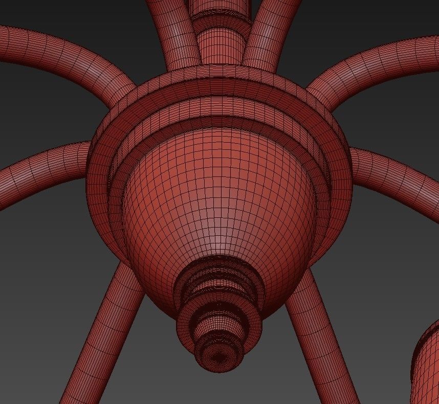 LARGE ONE TIER CHANDELIER 3D model_5