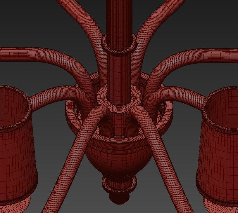 LARGE ONE TIER CHANDELIER 3D model_8