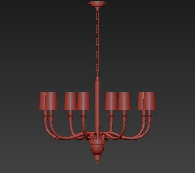 LARGE ONE TIER CHANDELIER 3D model_1
