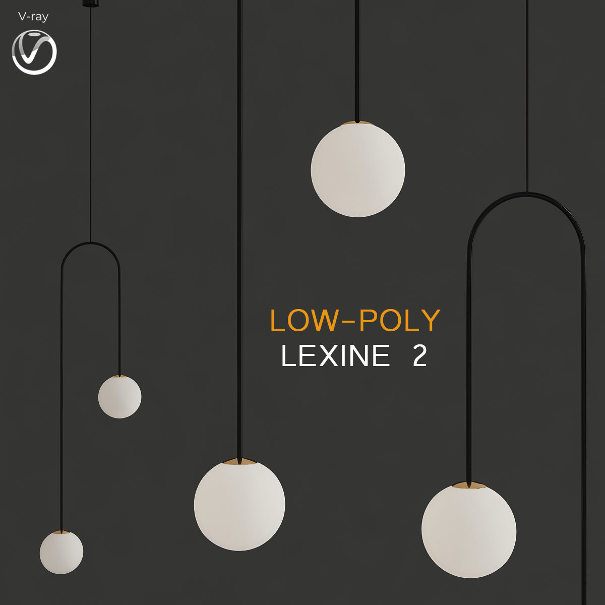 Pendant Lamp collection 3d model Low-poly 3D model_16