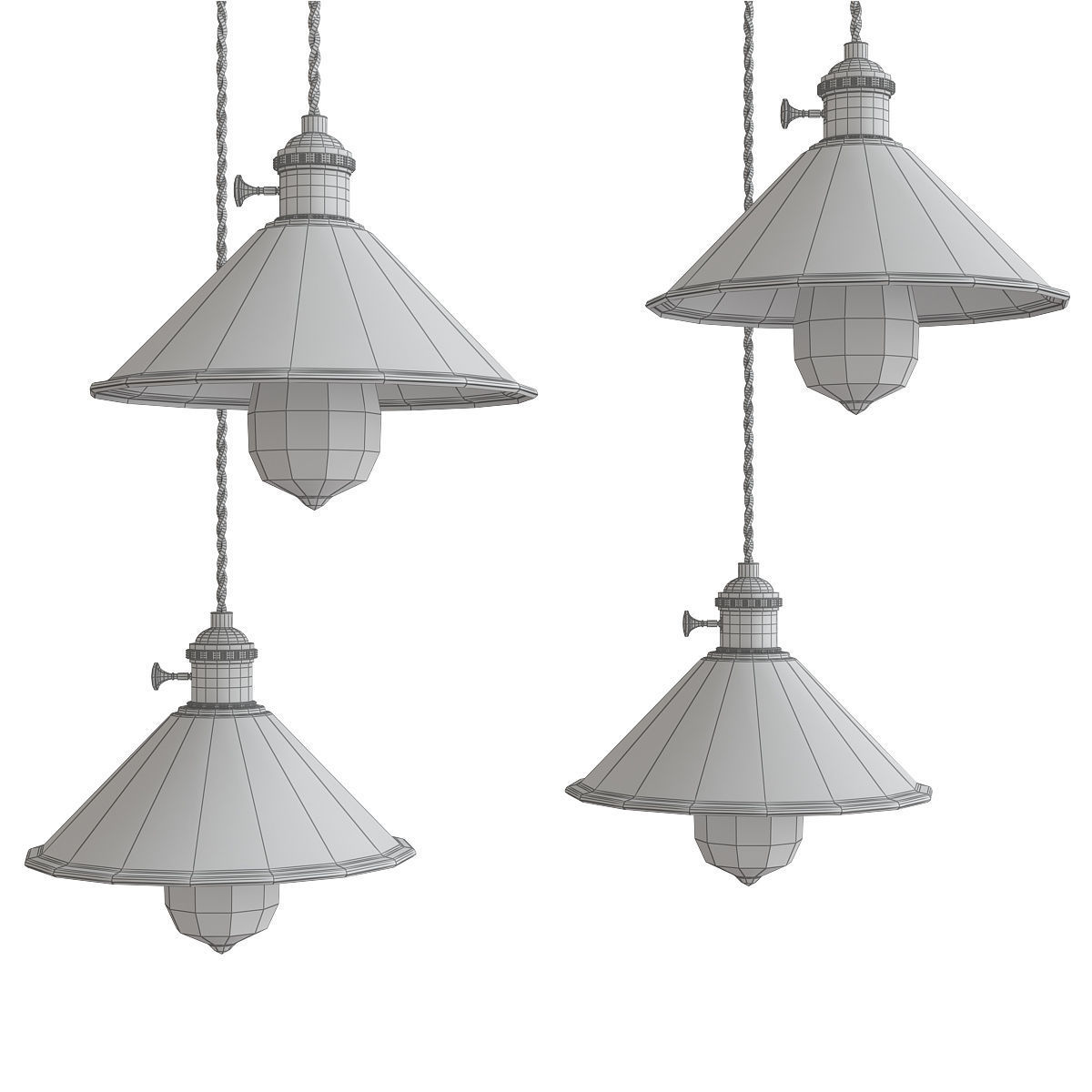 Pendant Lamp collection 3d model Low-poly 3D model_20