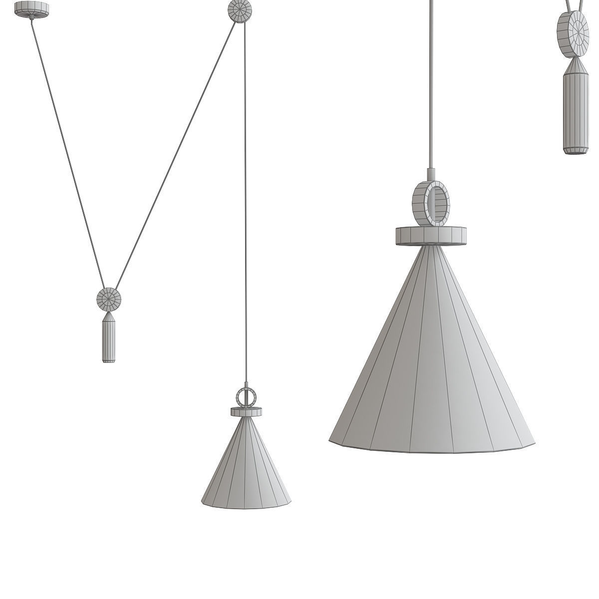 Pendant Lamp collection 3d model Low-poly 3D model_4