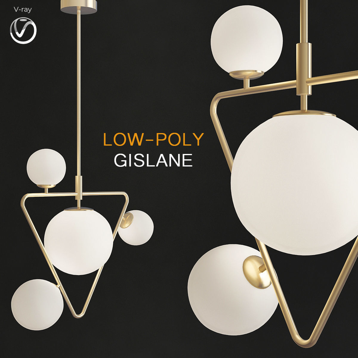 Pendant Lamp collection 3d model Low-poly 3D model_12