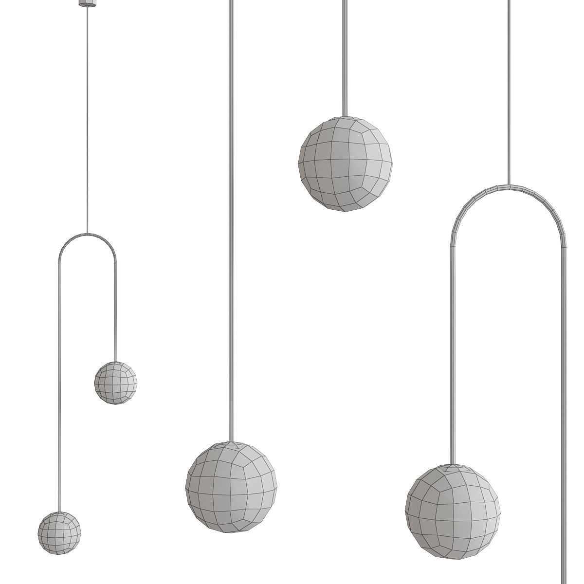 Pendant Lamp collection 3d model Low-poly 3D model_15