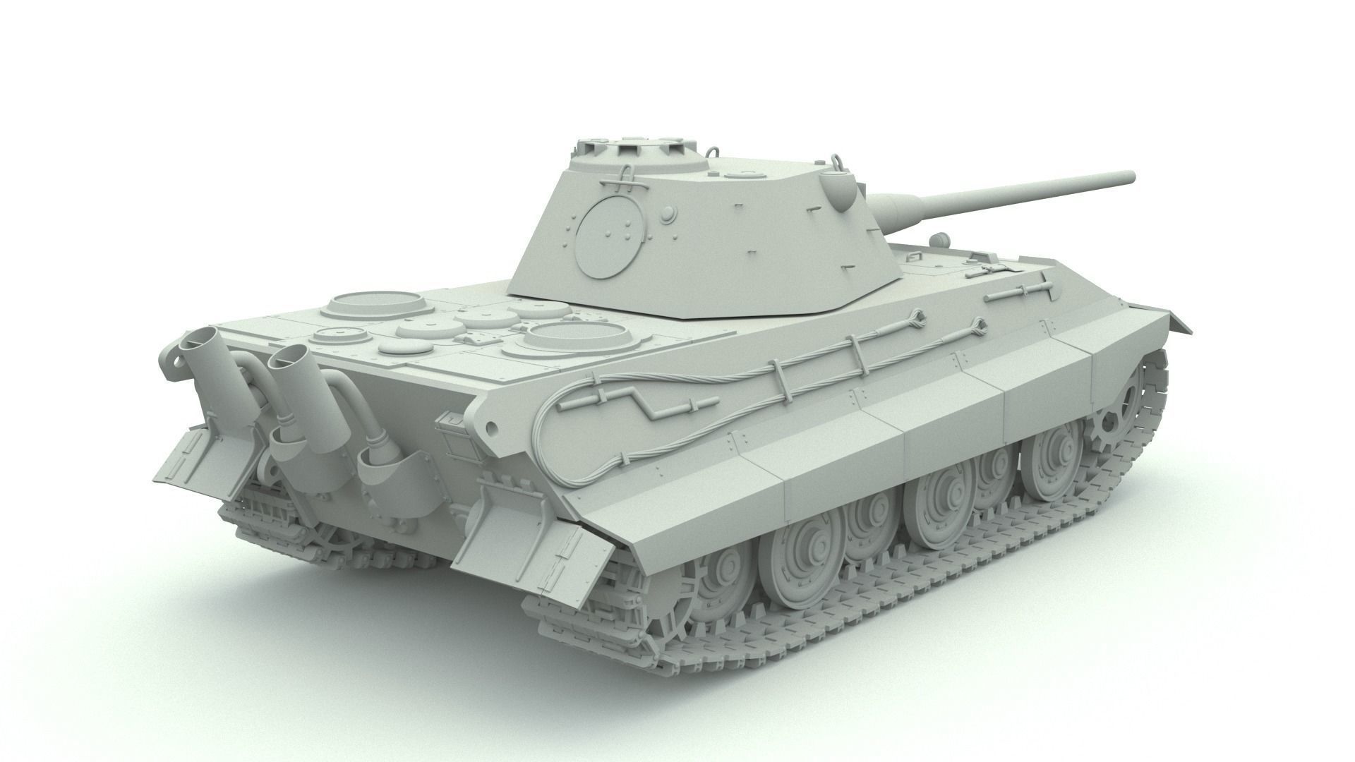 E-50 tank 3D model_4