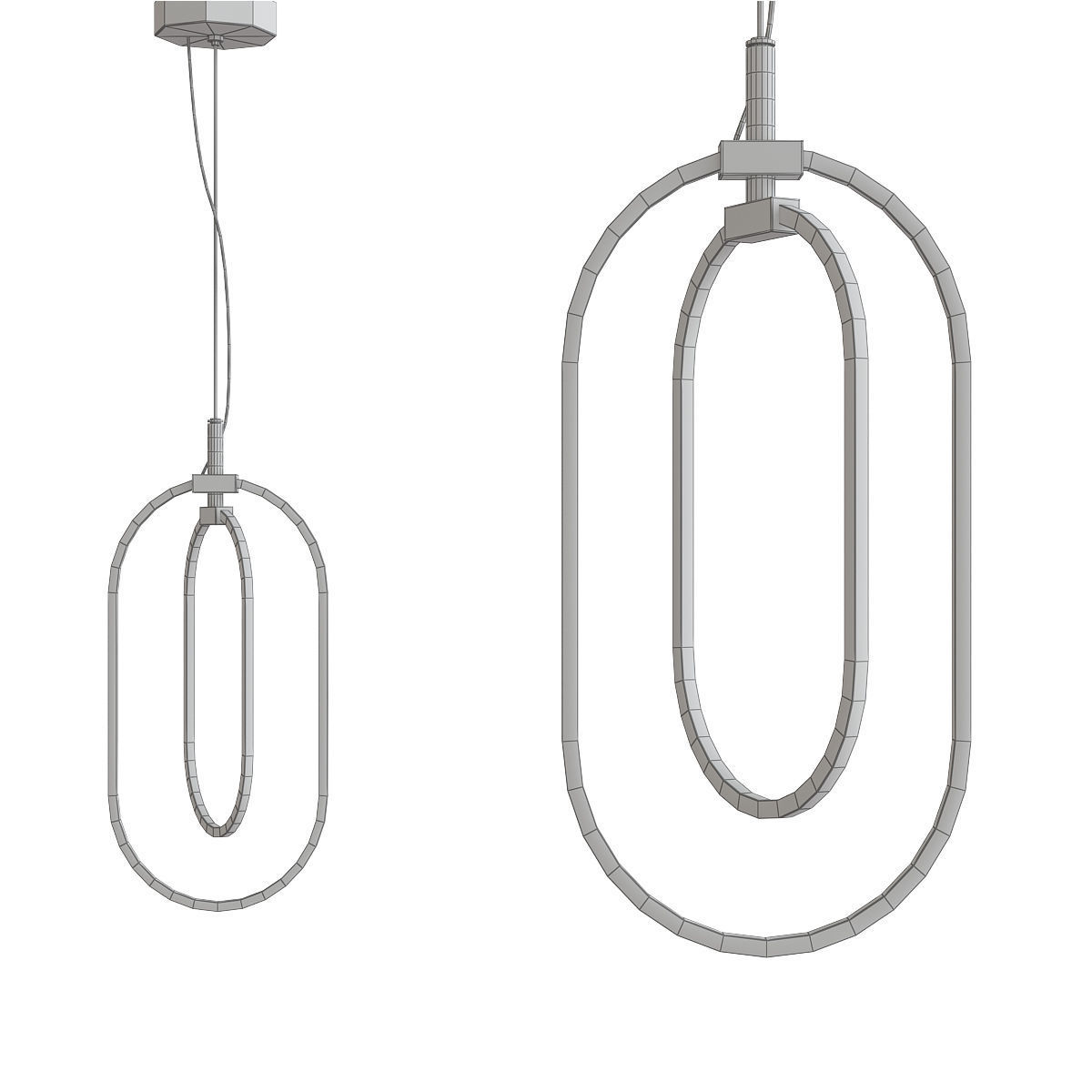 Chandelier collection 3d model pieces Low-poly 3D model_15