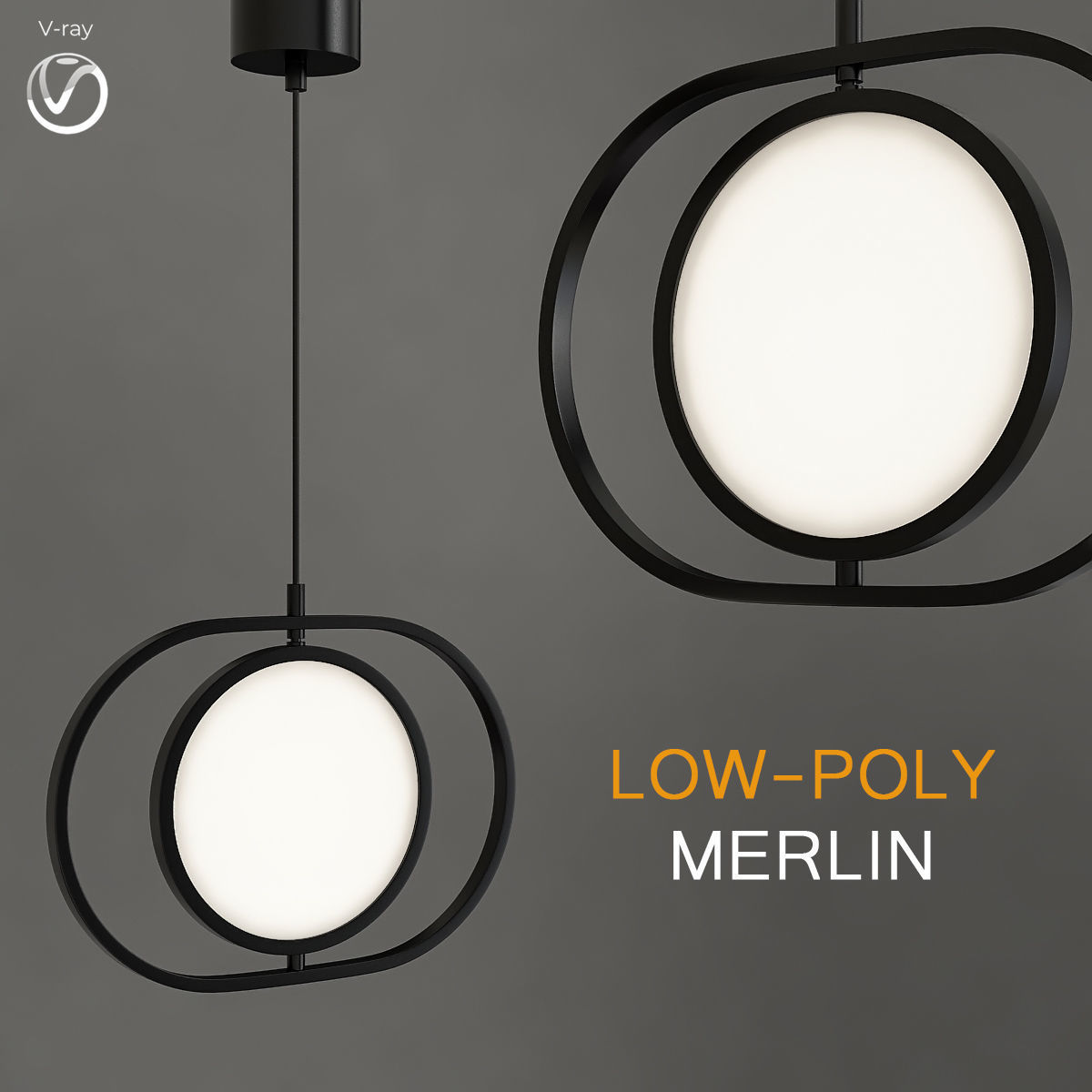 Chandelier collection 3d model pieces Low-poly 3D model_7