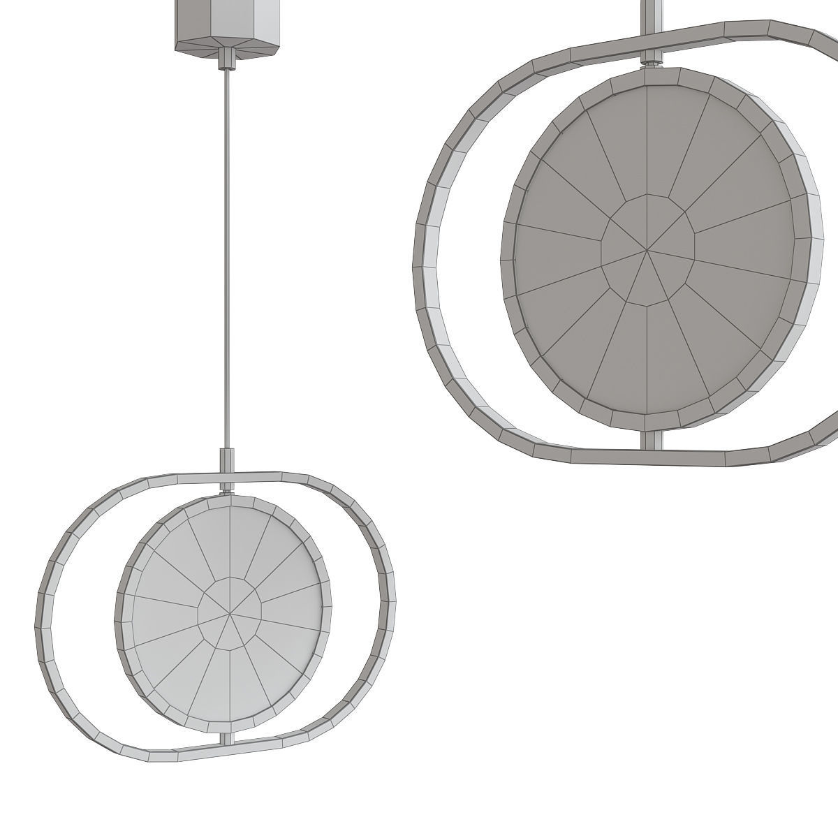 Chandelier collection 3d model pieces Low-poly 3D model_8