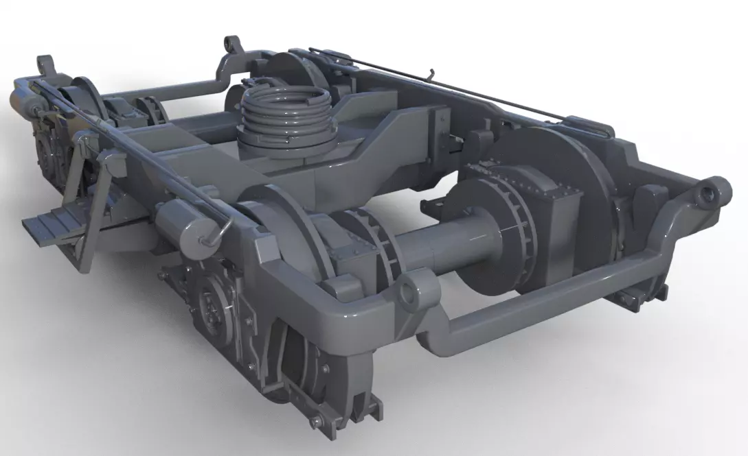 Southern Norfolk Bogie - truck 3D model_0