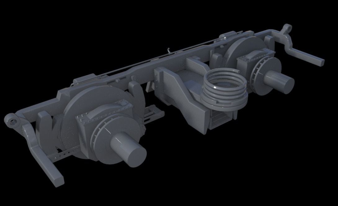 Southern Norfolk Bogie - truck 3D model_6