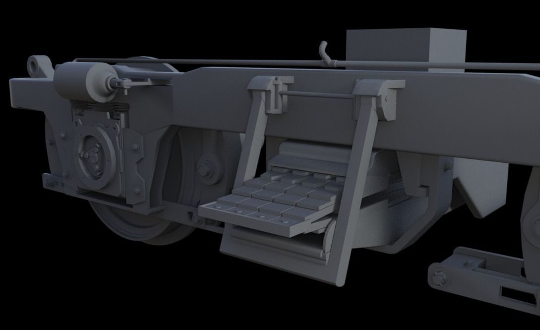 Southern Norfolk Bogie - truck 3D model_4