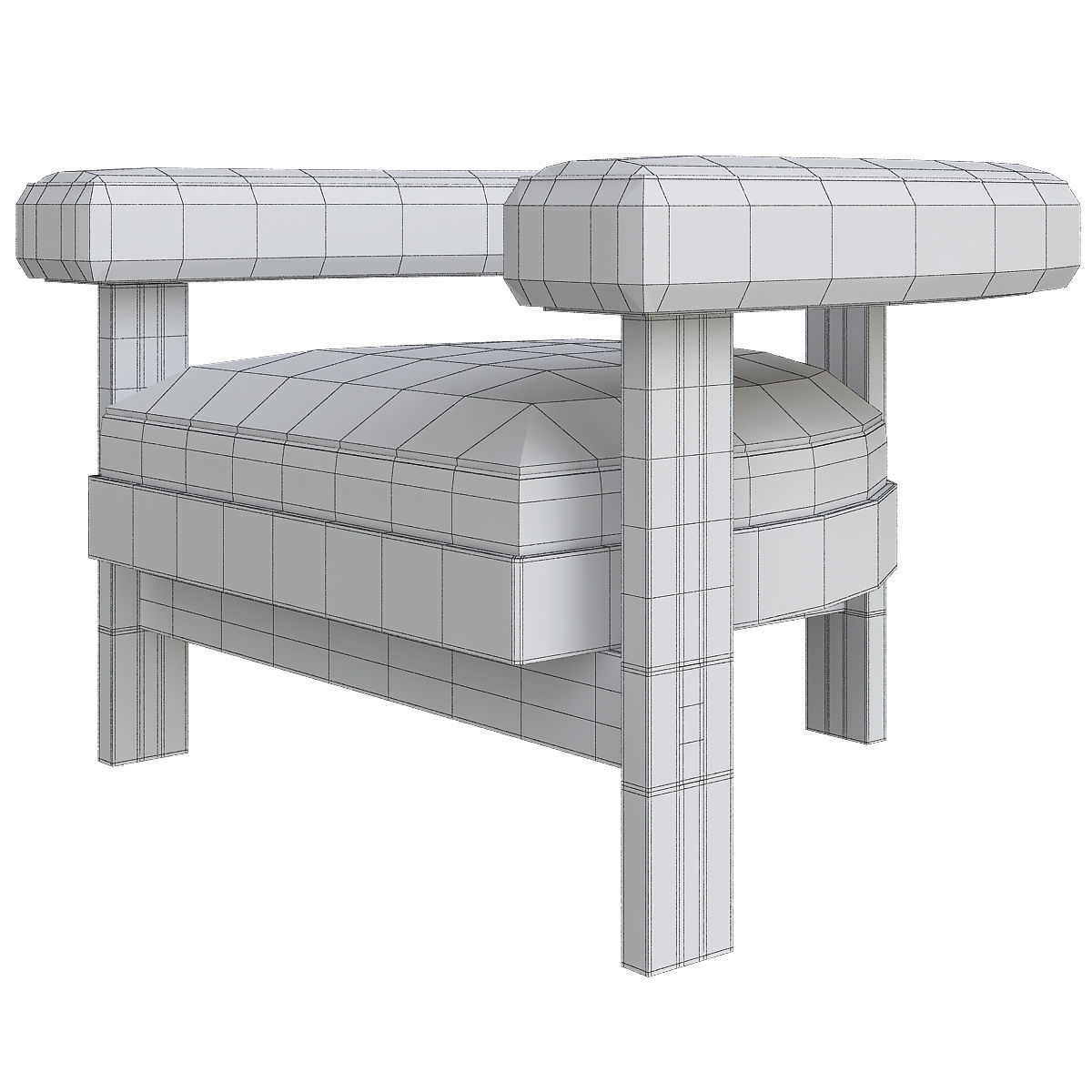 Chair collection 3d model low - poly Low-poly 3D model_20