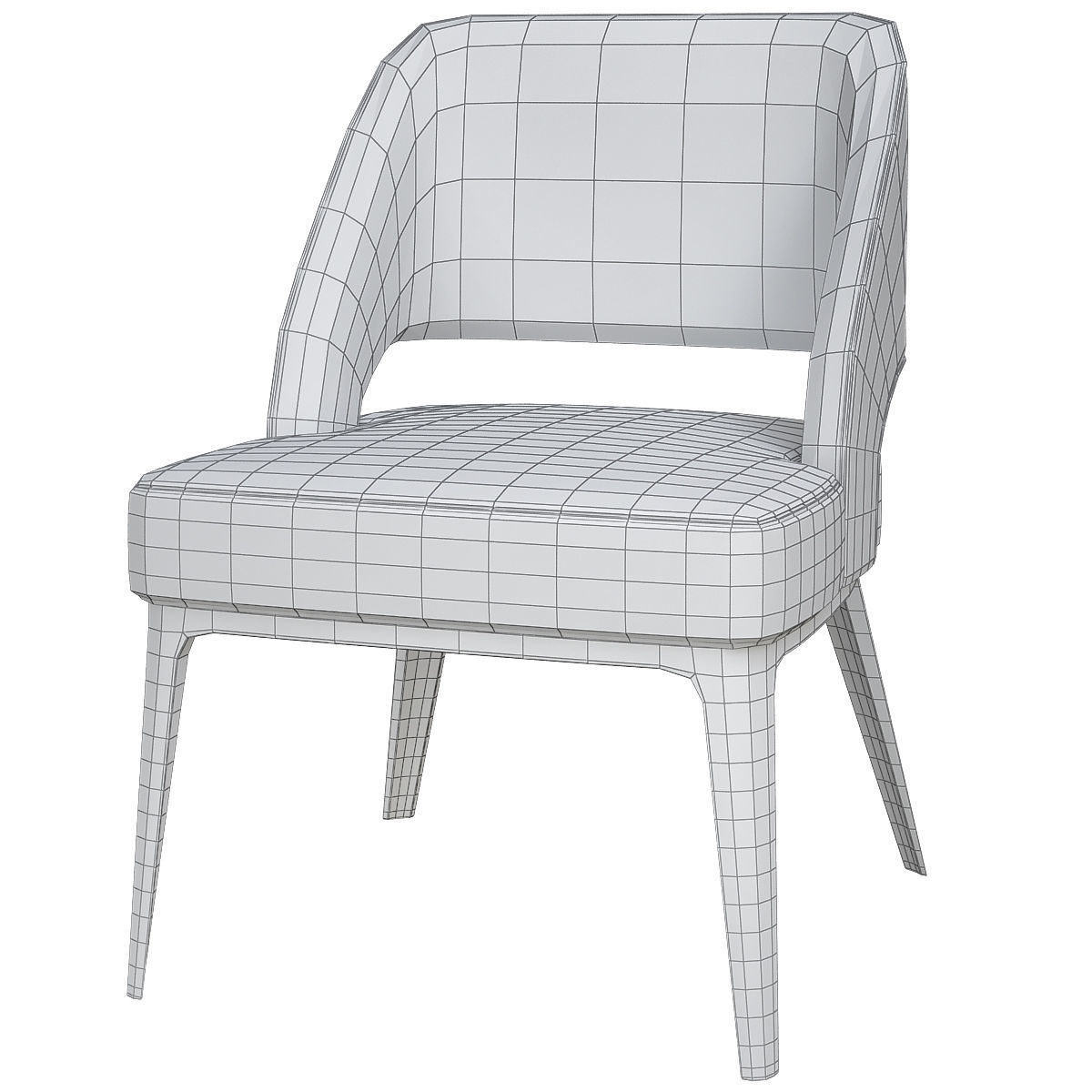 Chair collection 3d model low - poly Low-poly 3D model_2