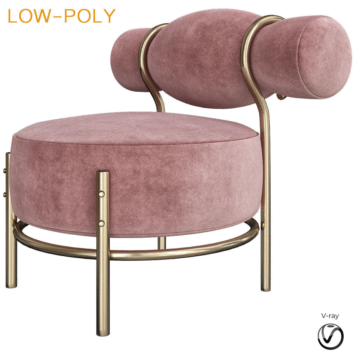 Chair collection 3d model low - poly Low-poly 3D model_15