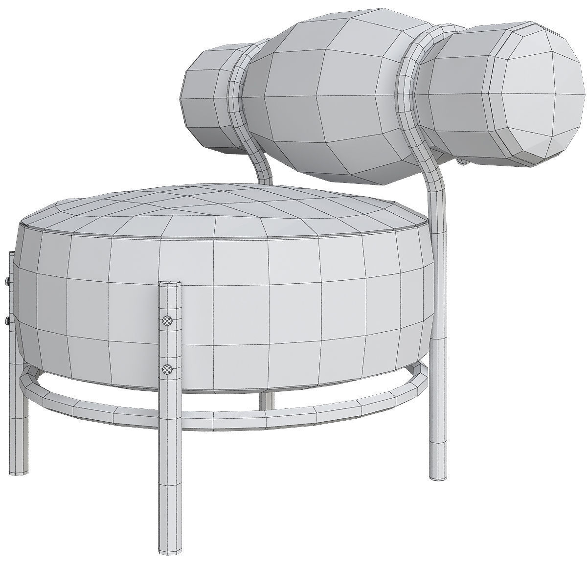 Chair collection 3d model low - poly Low-poly 3D model_16