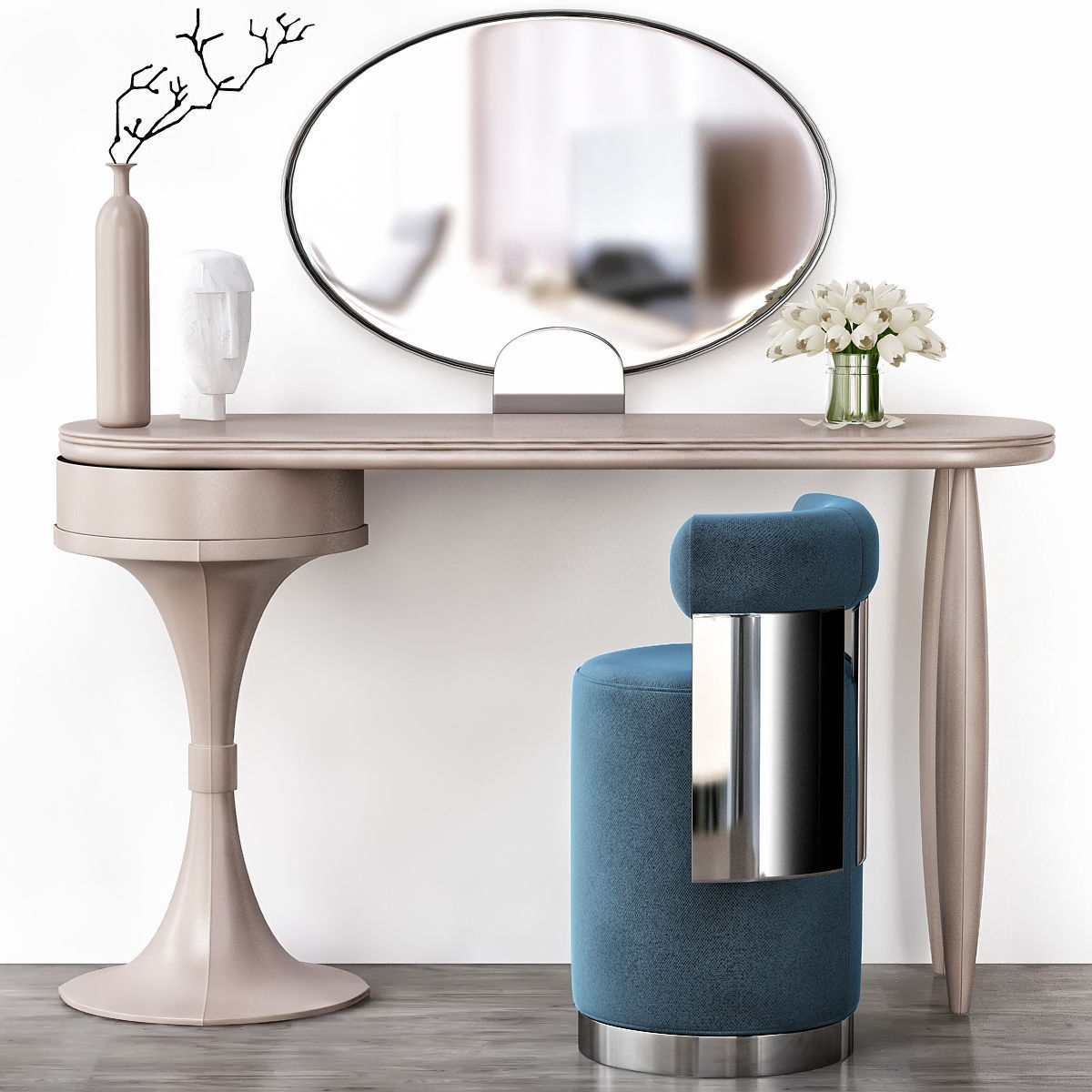 Toilet table collection 3d model Low-poly 3D model_1