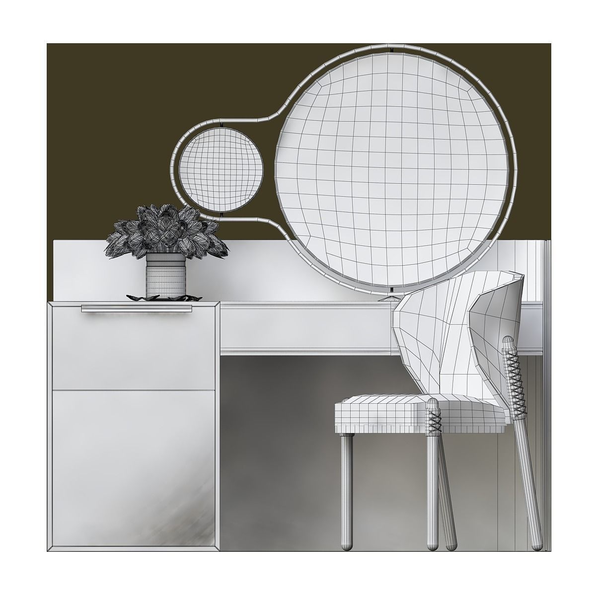 Toilet table collection 3d model Low-poly 3D model_18