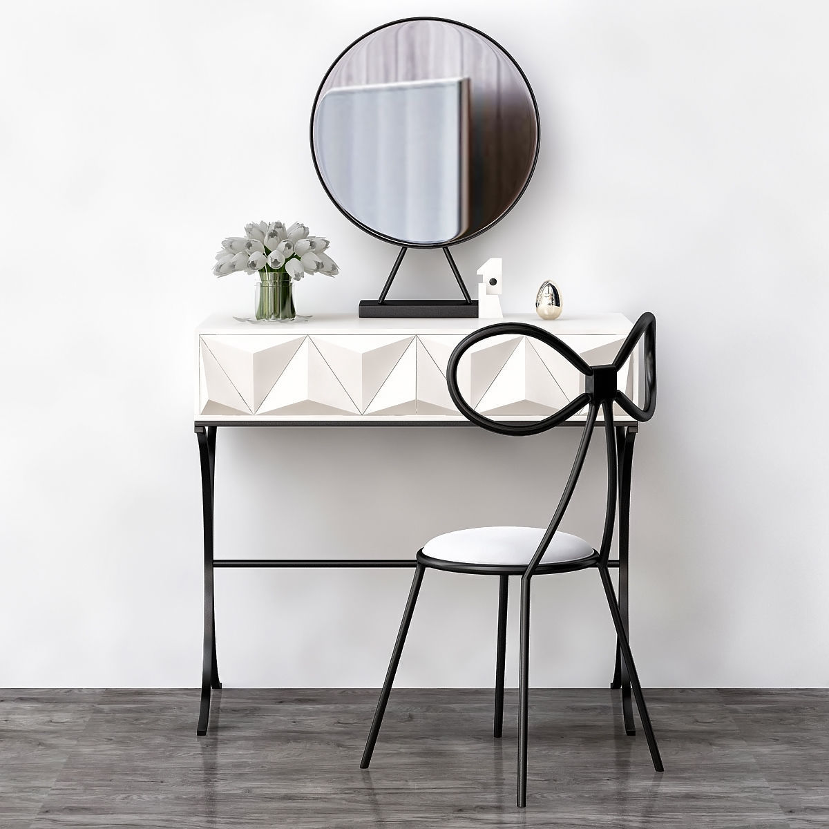 Toilet table collection 3d model Low-poly 3D model_11