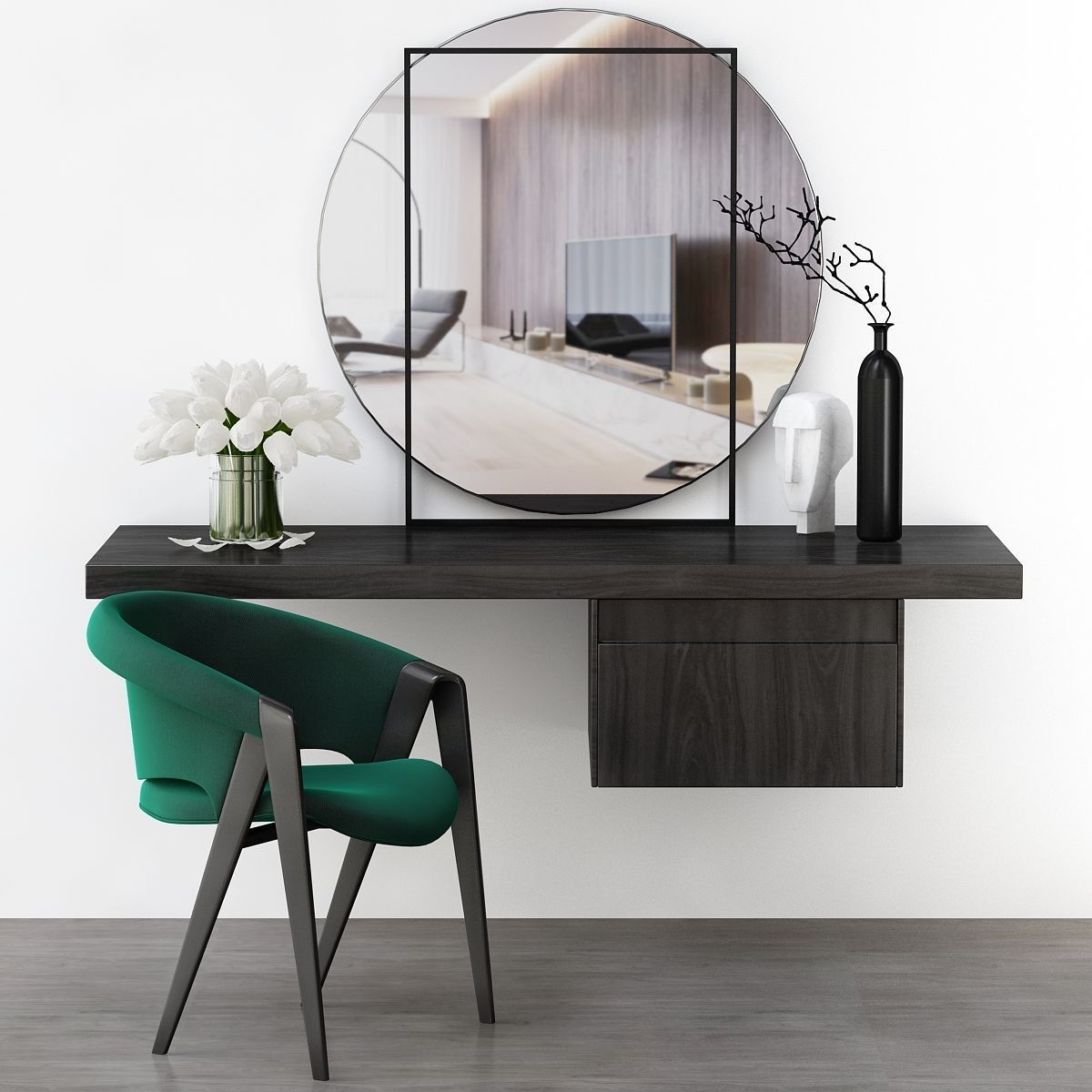 Toilet table collection 3d model Low-poly 3D model_13