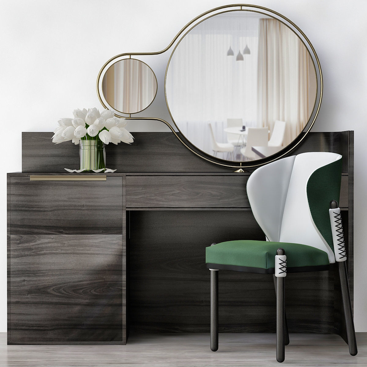 Toilet table collection 3d model Low-poly 3D model_17