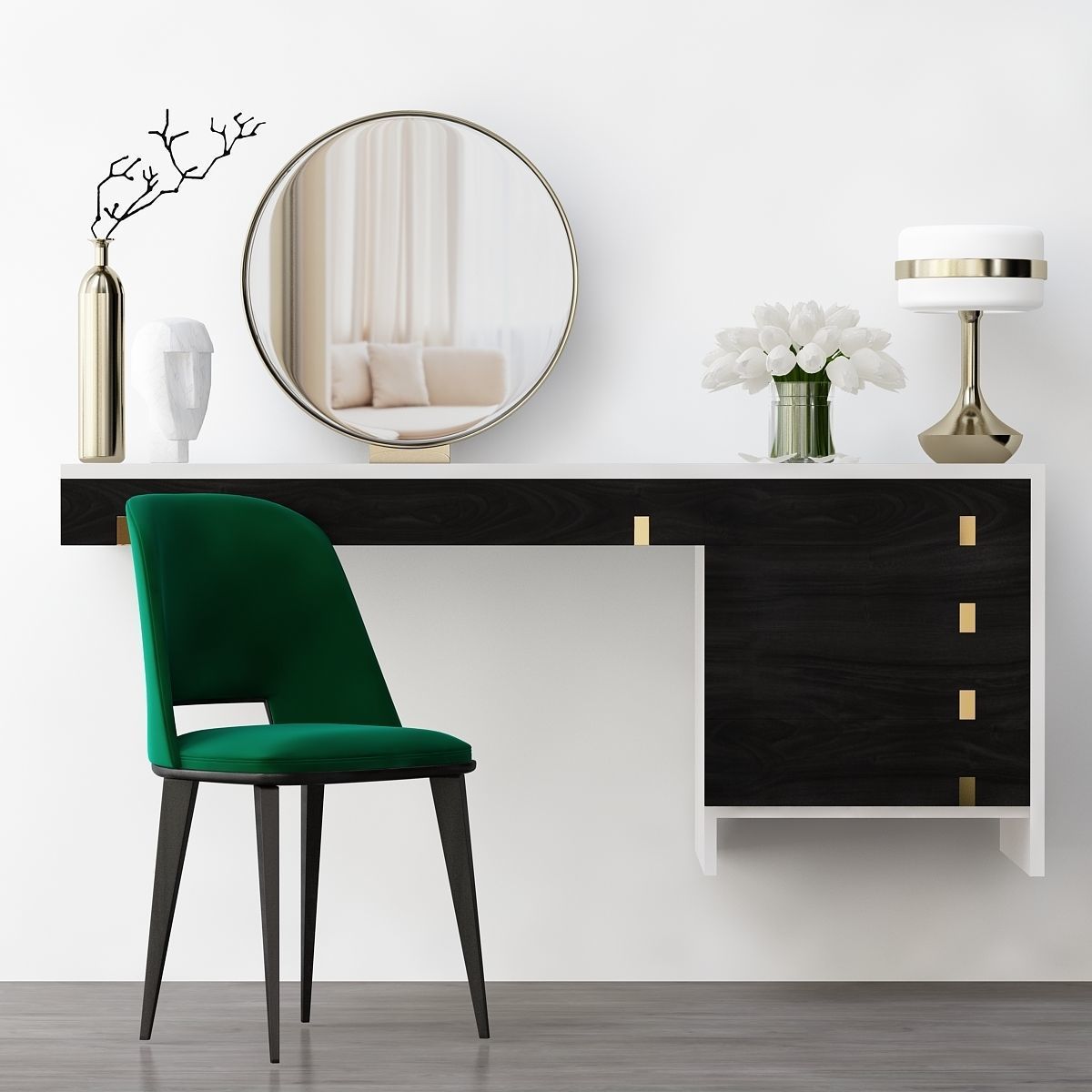 Toilet table collection 3d model Low-poly 3D model_5