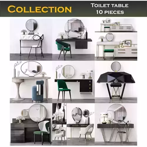 Toilet table collection 3d model