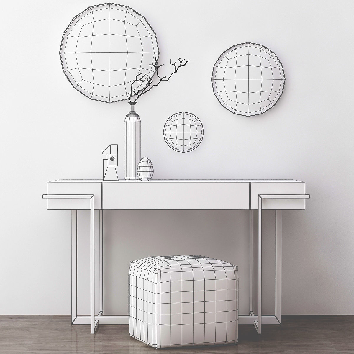 Toilet table collection 3d model Low-poly 3D model_20