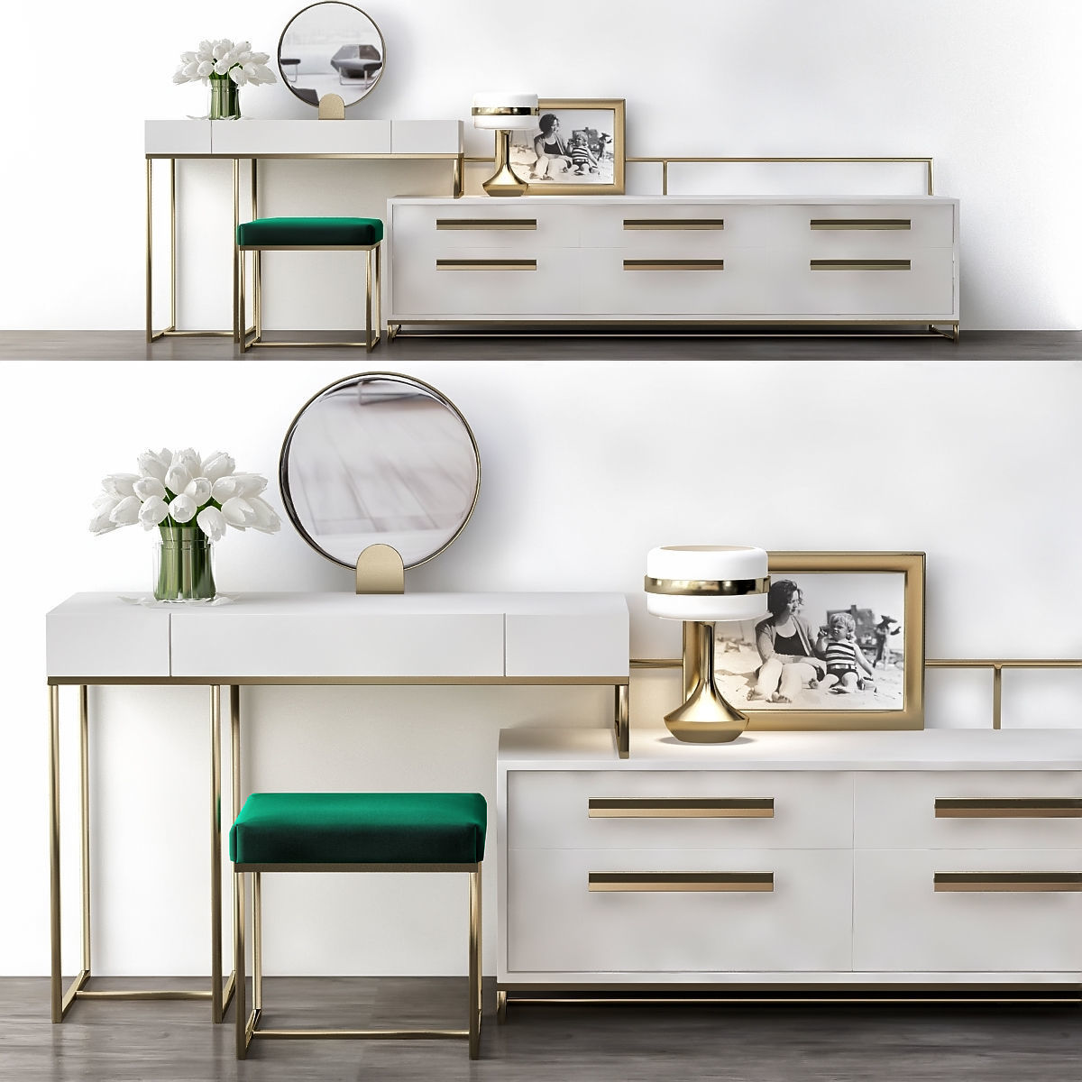 Toilet table collection 3d model Low-poly 3D model_16