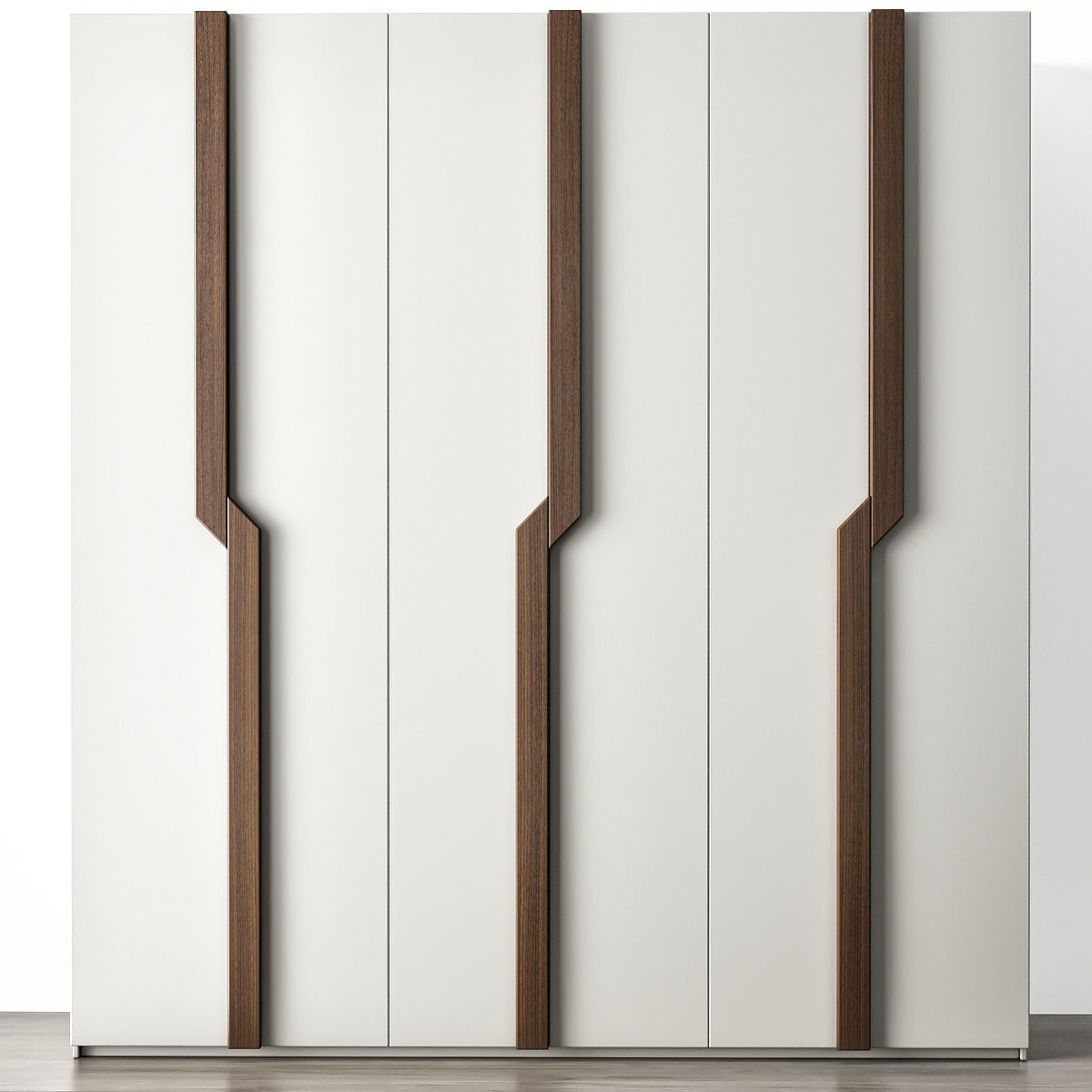 Wardrobe collection 3d model with doors and drawers Low-poly 3D model_9