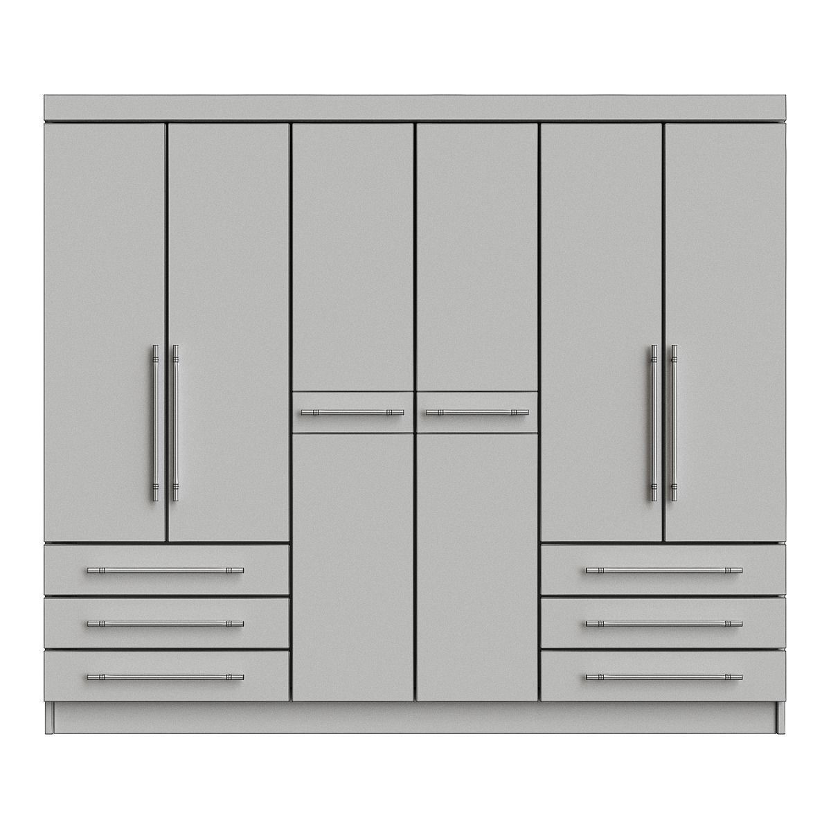 Wardrobe collection 3d model with doors and drawers Low-poly 3D model_2
