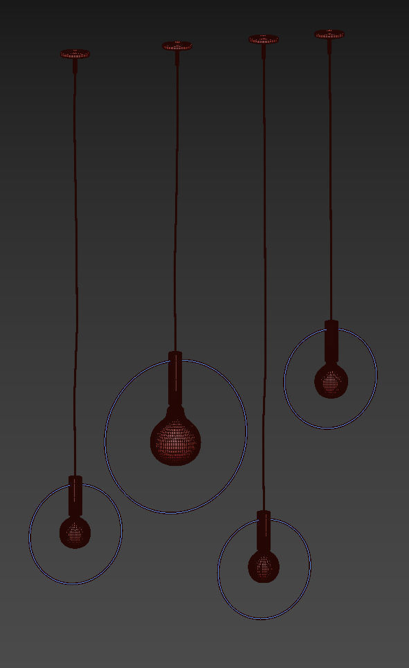 Ladies and Gentlemen - Aura cluster 4 Brown Cord 3D model_4